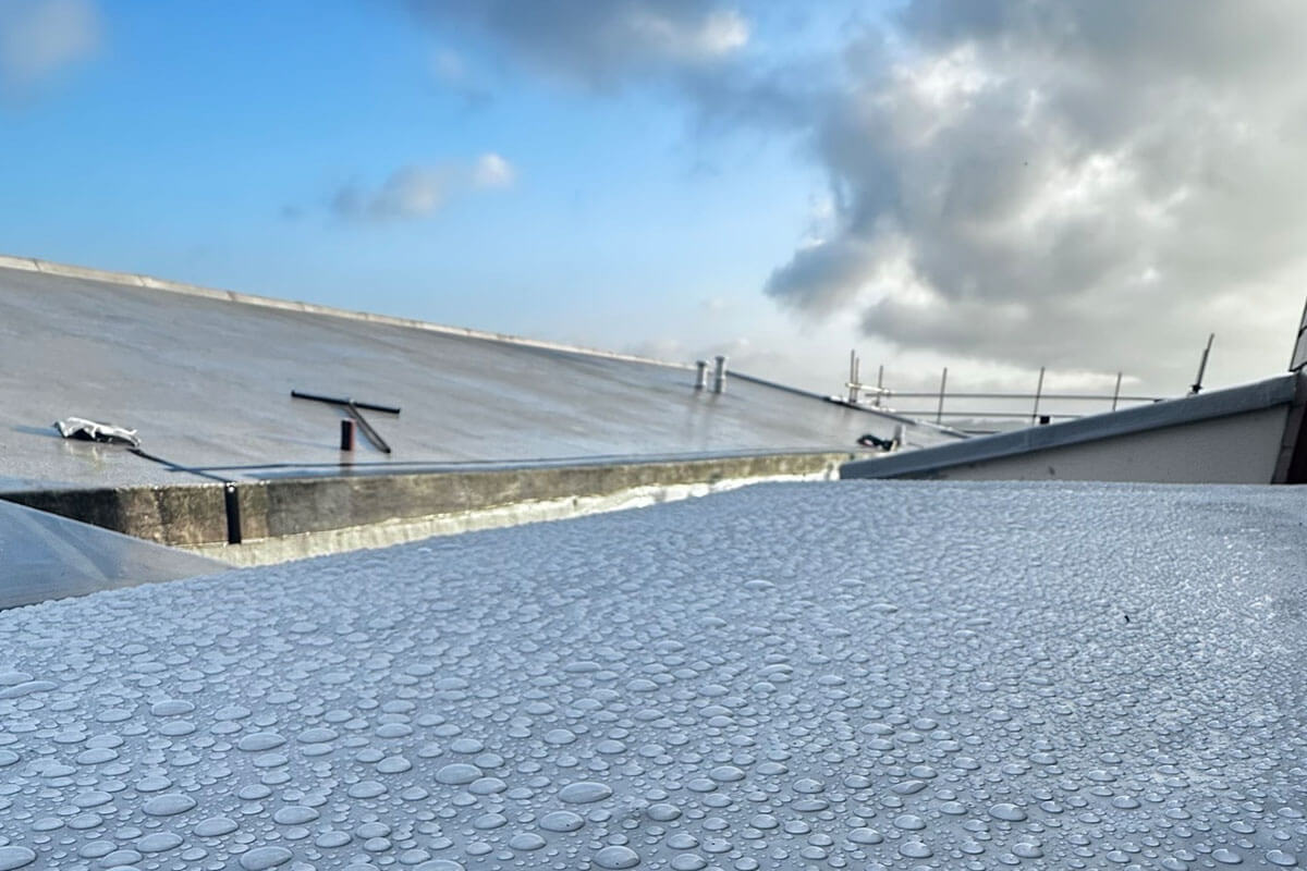 Lees court new waterproof liquid roofing