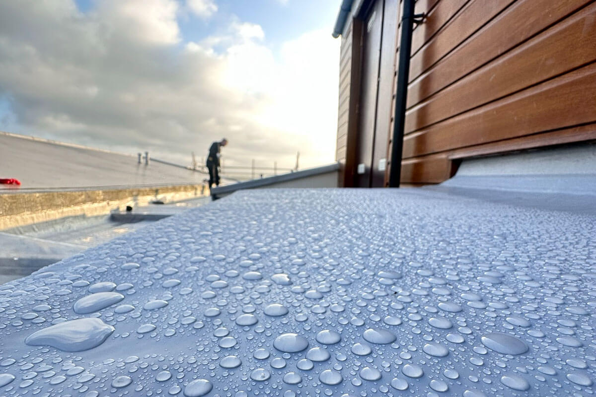 New liquid roofing protecting from water lees court anchor